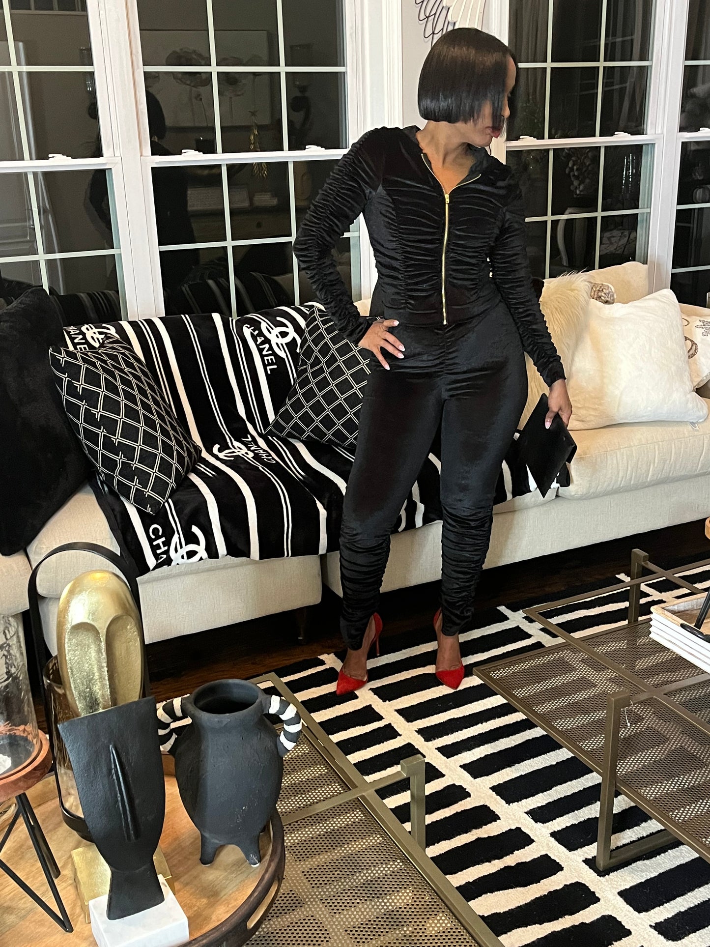Patterson-VELVET 2-PIECE HOODIE/PANTS SET