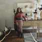 Bronx- PUFF CROP JACKET & HIGH WAIST MATCHING PRINT LEGGING PANTS SET