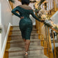 Philadelphia- METALLIC SEQUINS DRESS