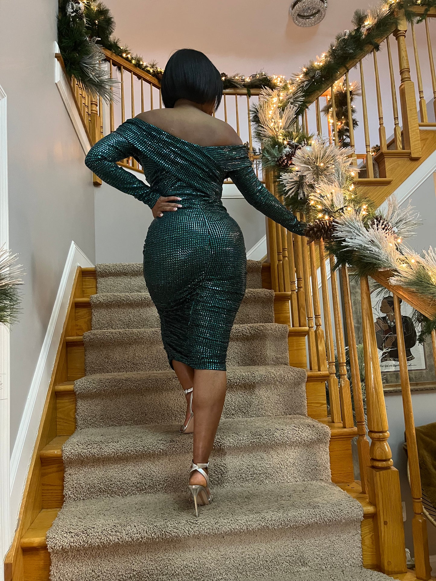 Philadelphia- METALLIC SEQUINS DRESS
