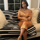 Charlotte-METALLIC OFF SHOULDER DRESS