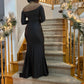 Los Angeles-LONG SLEEVE OFF SHOULDER EVENING DRESS