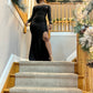 Los Angeles-LONG SLEEVE OFF SHOULDER EVENING DRESS