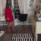 Atlanta- FAUX FUR MOCK NECK 2-PIECE TUBE DRESS SET (RED)