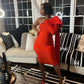 Manhattan-BANDAGE DRESS W/SHOULDER BOW